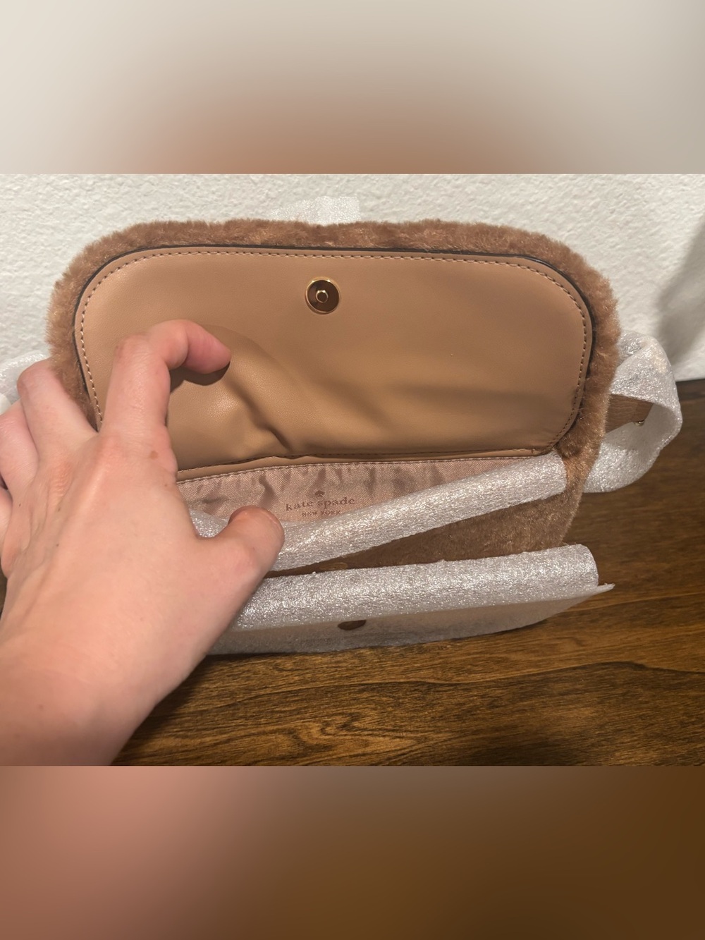 kate spade Blush Faux-Fur Tan Belt/Bum Bag - Picture 4 of 12